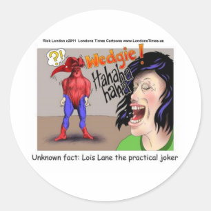 Sticker Rond Même les super-héros se font des wedgies Cadeaux d
