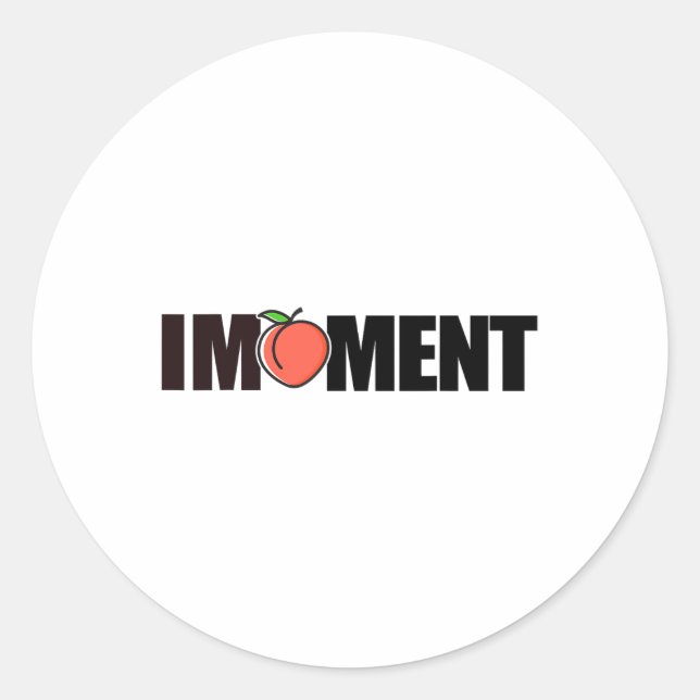 Sticker Rond Mème pêche anti-Donald Trump  (Devant)
