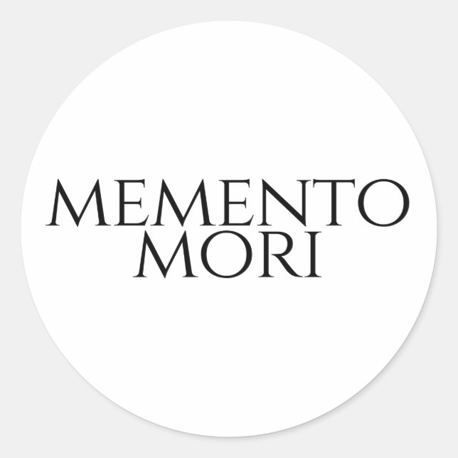 Sticker Rond Memento Mori (Devant)