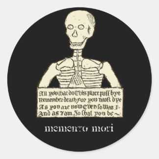 Sticker Rond Memento Mori