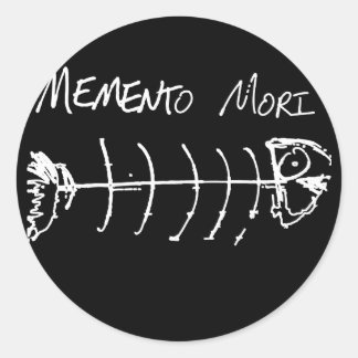 Sticker Rond Memento Mori