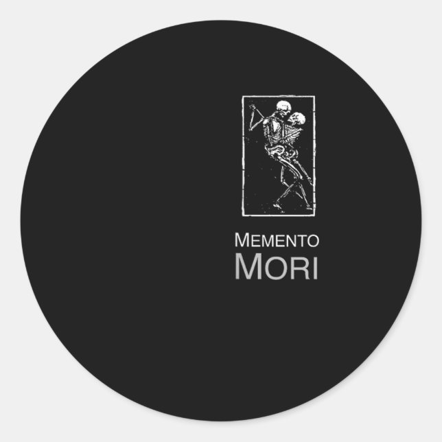 Sticker Rond Memento Mori Citation de stoïcisme Epictetus Cadea (Devant)