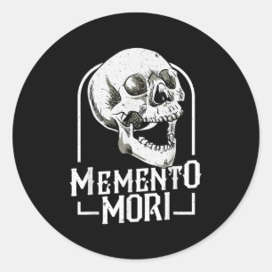 Sticker Rond Memento Mori stoïque stoïque philosophie de mortal