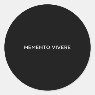 Sticker Rond Memento Vivere Se Souvient De Vivre Philosophie La