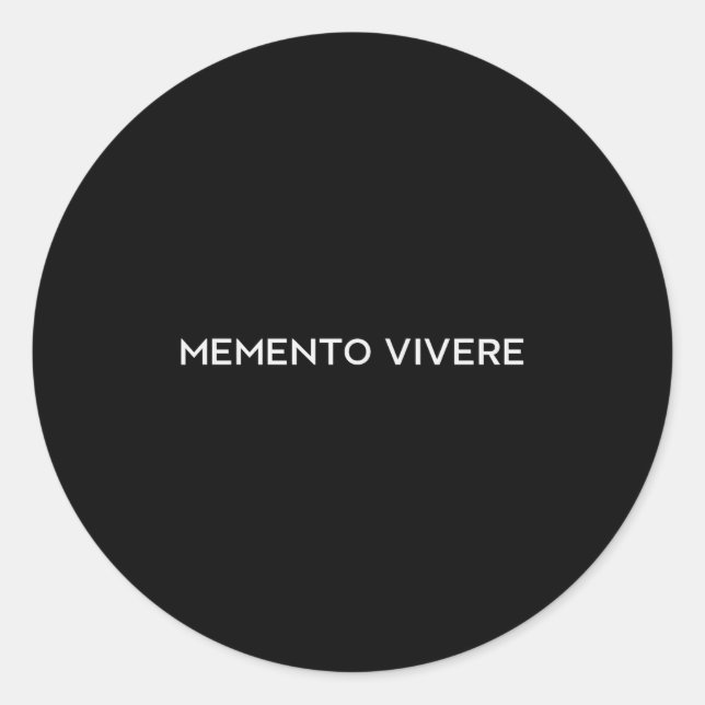 Sticker Rond Memento Vivere Se Souvient De Vivre Philosophie La (Devant)