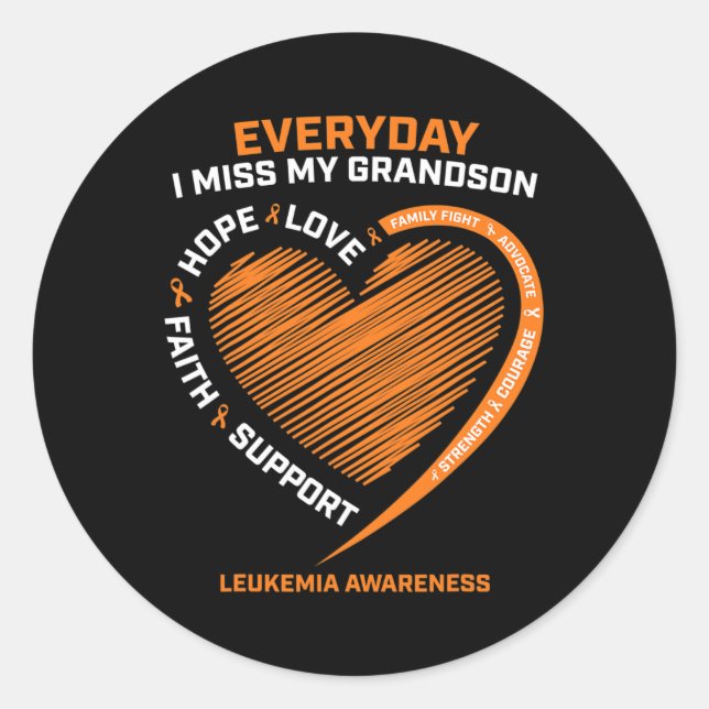 Sticker Rond Mémoire D'Amour De Mon Petit-Fils Sensibilisation  (Devant)