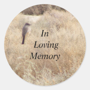Sticker Rond Mémoire d'amour Oiseau du désert