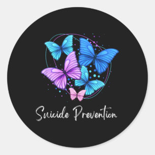 Sticker Rond Mémoire turquoise de sensibilisation à la préventi