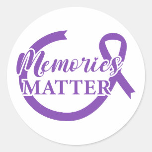 Sticker Rond Mémoires en jeu, sensibilisation à Alzheimer