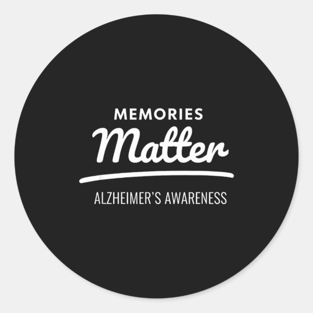 Sticker Rond Mémoires sensibilisation alzheimer  (Devant)