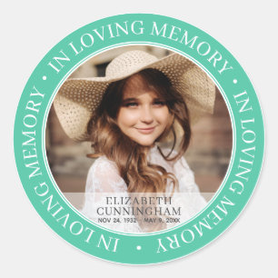 Sticker Rond Mémorial dans la mémoire amoureuse classique photo
