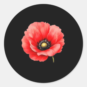 Sticker Rond Memorial Day 2025 Usa Memorial Veterans Day Red Po