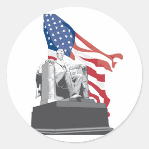 Sticker Rond mémorial de lincoln