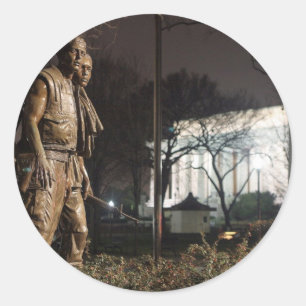 Sticker Rond Mémorial des anciens combattants du Vietnam