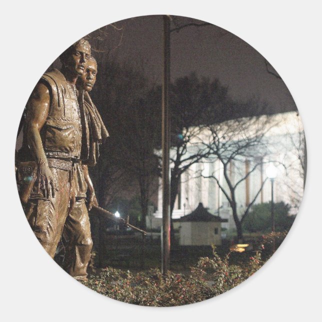 Sticker Rond Mémorial des anciens combattants du Vietnam (Devant)