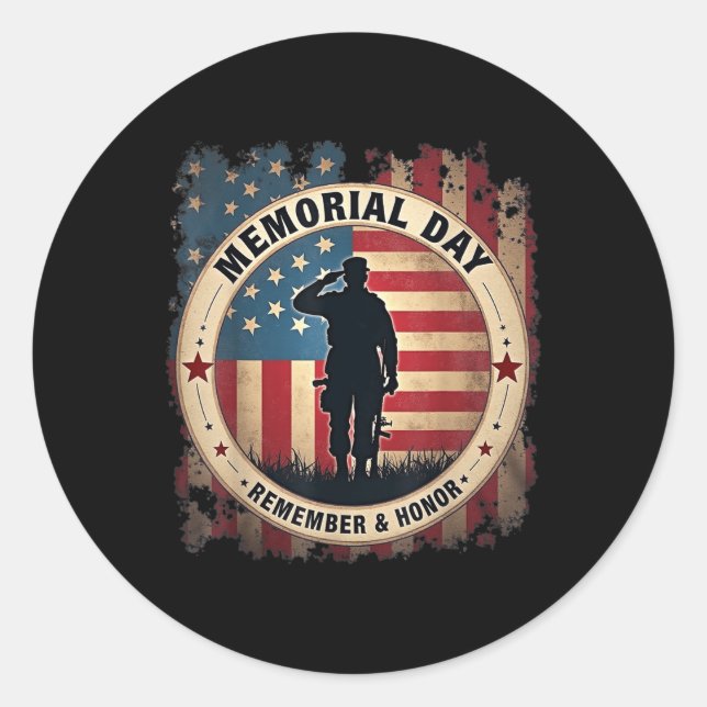 Sticker Rond Mémorial des vétérans du parti honoré (Devant)