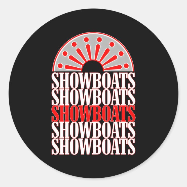 Sticker Rond Memphis Showboats Usfl Throwback (Devant)