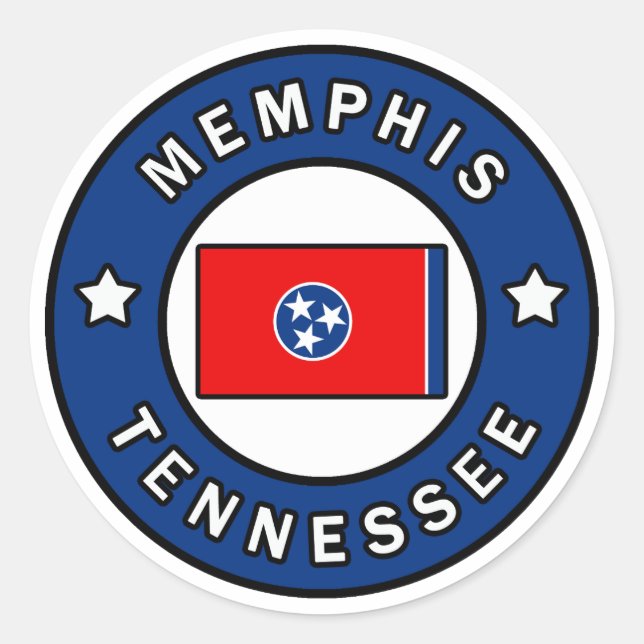 Sticker Rond Memphis Tennessee (Devant)