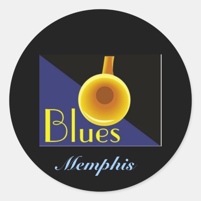 Sticker Rond Memphis Tennessee (Devant)