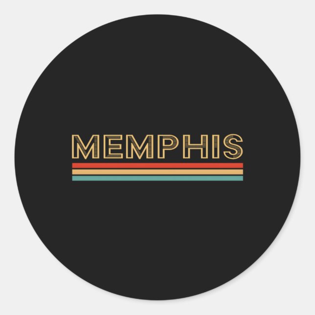 Sticker Rond Memphis Tennessee (Devant)