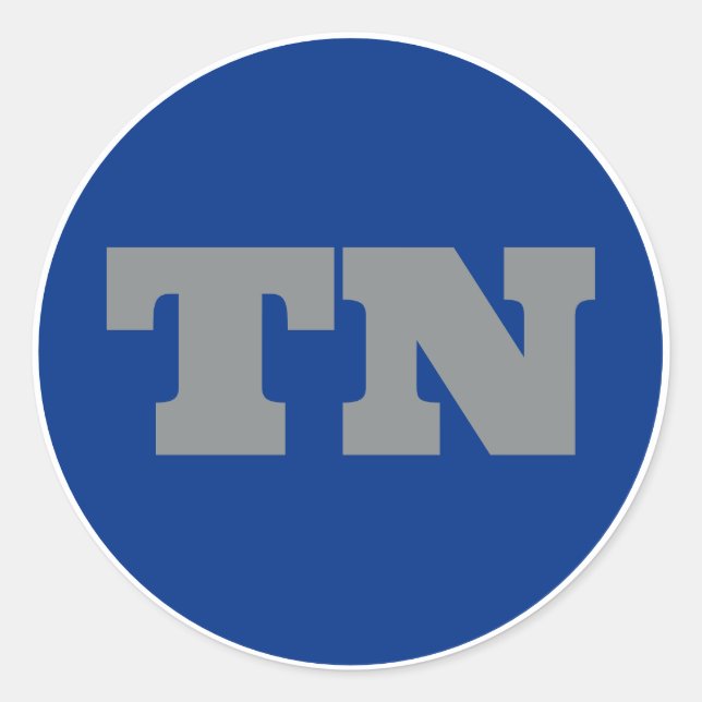 Sticker Rond Memphis (TN) - bleu x gris x blanc (Devant)