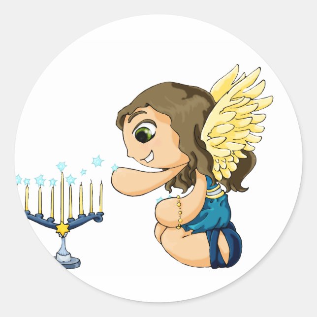 Sticker Rond Menorah Angel (Devant)