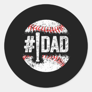Sticker Rond Mens 1 Papa Vend Numéro Un Papa Vend Son Joueur