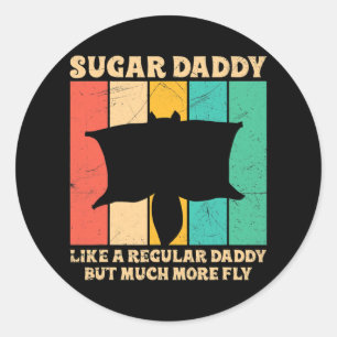 Sticker Rond Mens Australian Sugar Glider Funny Pun pour