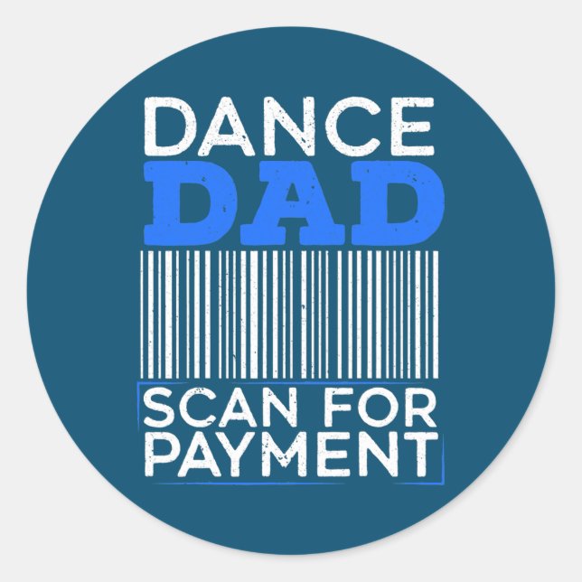 Sticker Rond Mens Dance Papa numérise pour la conception de pai (Devant)
