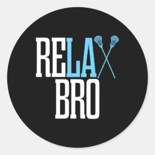 Sticker Rond Mens Drôle Détendez-Vous Bro Lcross Joueur T Chemi