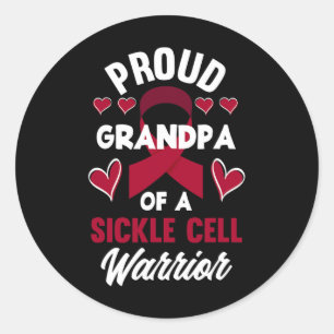 Sticker Rond Mens Fier Grand-Père D'Une Faucille Guerrière De C