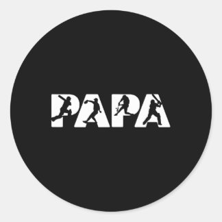 Sticker Rond Mens Funny Father's Day Gift For Dad - Papa Cricke