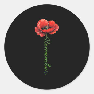 Sticker Rond Mens honore et se souvenir du langage des fleurs d