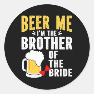 Sticker Rond Mens I Do Crew Frère De La Mariée Funny Bridal