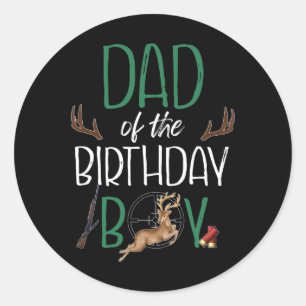 Sticker Rond Mens Papa Of The Birthday Boy Big One Birthday Dee