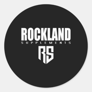 Sticker Rond Mens Rockland Suppléments Gym Fitness Workout Body