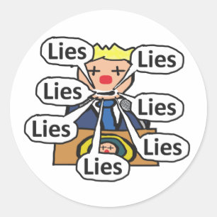 Sticker Rond Mensonges clownesques