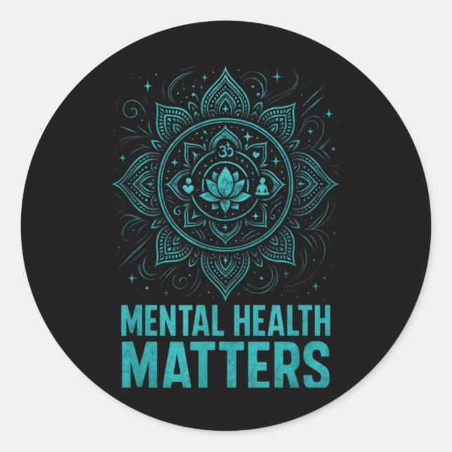 Sticker Rond Mental Health S End Stigma Awareness  (Devant)