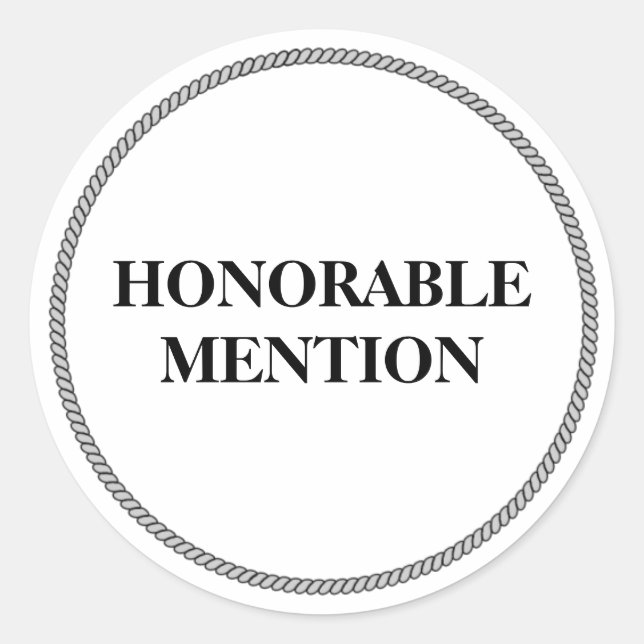 STICKER ROND MENTION HONORABLE (Devant)