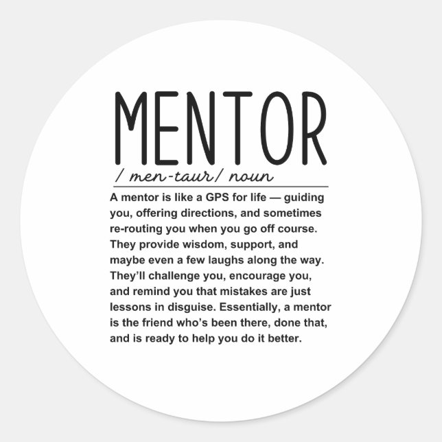 Sticker Rond Mentor (Devant)