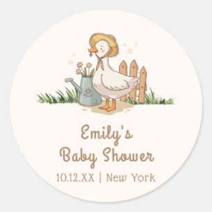 Sticker Rond Meodow Vintage petit Baby shower de jardin de cana
