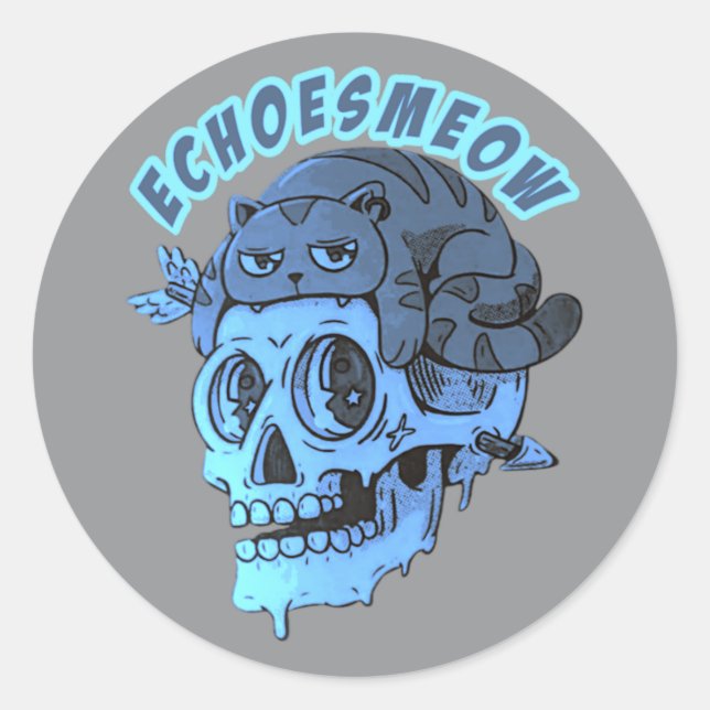 Sticker Rond méowgique (Devant)