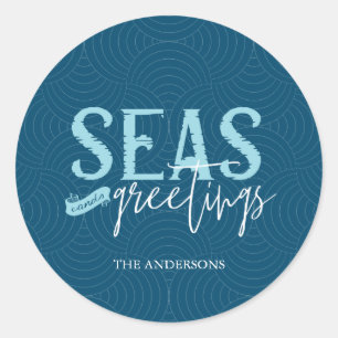 Sticker Rond Mer et salutations
