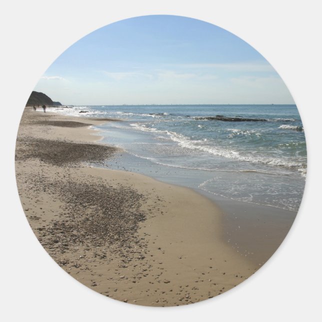 Sticker Rond Mer Méditerranée, Israël (Devant)