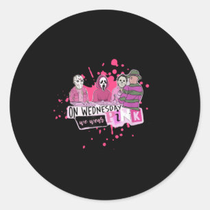 Sticker Rond Mer. Nous Portons Nk Horreur Méchant Halloween Oct