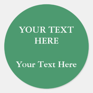 Sticker Rond Mer Vert Plaine Élégant Moderne Minimaliste
