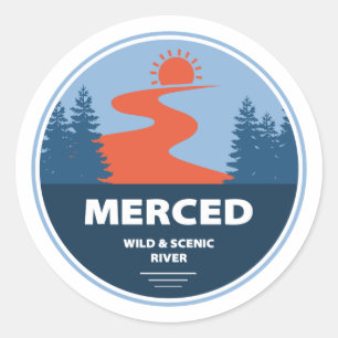 Sticker Rond Merced Wild Et Pittoresque River California