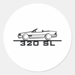 Sticker Rond Mercedes 320 SL Type 129