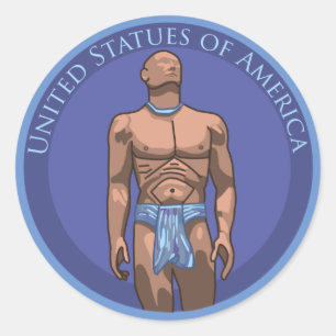 Sticker Rond Merch officiel des États-Unis d'Amérique