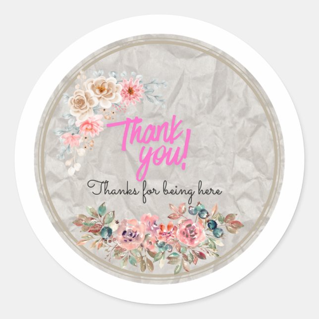 Sticker Rond Merci (Devant)